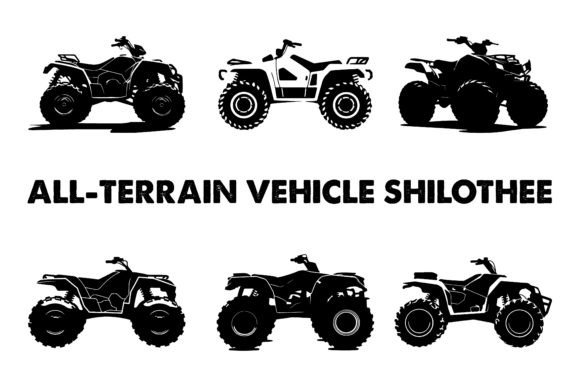 All-Terrain Vehicle Black Silhouette: A Versatile Design Asset