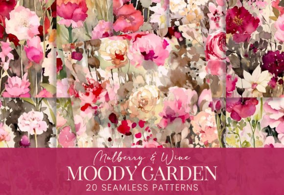 Berry Wine Pink Floral Garden Watercolor: A Timeless Design for Modern Creativity