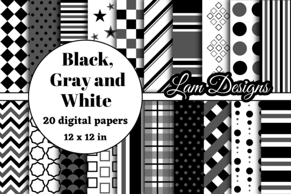 Black, Gray and White Digital Papers: A Versatile Resource for Creative and Professional Projects