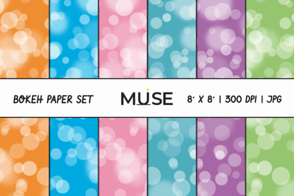 Bokeh Digital Paper Set – Creative Design Inspiration