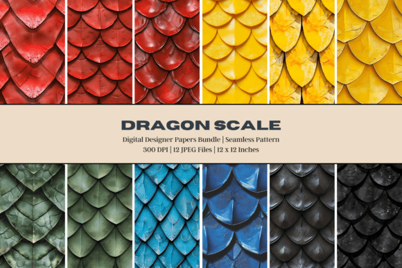 Colorful Dragon Scale Pattern: A Strategic Design Element for Diverse Creative Applications