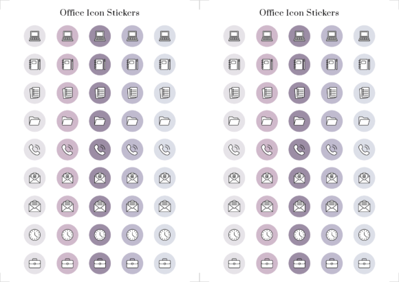 Office Icon Sticker Sheet: A Versatile Tool for Organization and Creativity