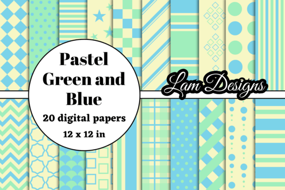 Pastel Green and Blue Digital Papers: A Versatile Tool for Creative Projects