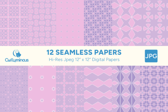 Pastel Seamless Papers Pack 2 Purplish: A Creative Digital Resource for Designers and Craft Enthusiasts