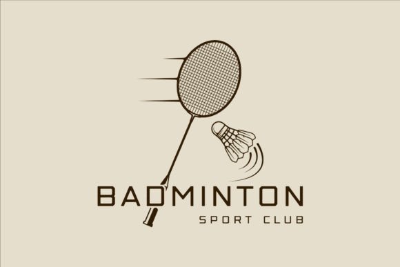 Shuttlecock and Racket of Badminton Logo: A Simple, Versatile Graphic Design Solution for Sports Brands