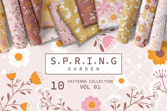 Spring Garden Pattern Collection Vol 01: A Versatile Resource for Creative Spring Projects