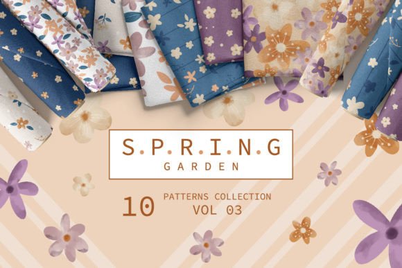 Spring Garden Pattern Collection Vol 03: A Versatile Creative Resource for Springtime Projects