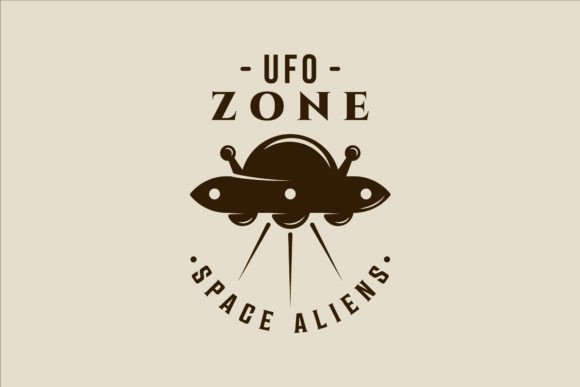 UFO Space Ship Logo Vintage Vector: A Timeless Design for Modern Creations