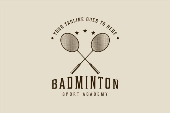 Unlocking the Power of Racket of Badminton Logo Line Art Vector in Graphic Design