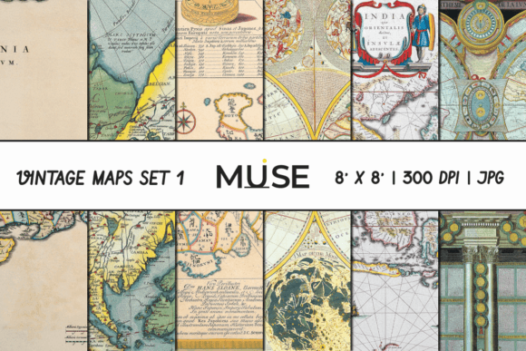 Vintage Maps Patterns Pack 1 – A Creative Resource for Designers
